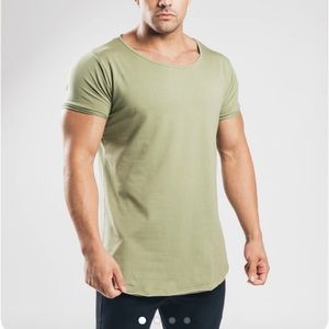 Meadow green short fitted swoop tee